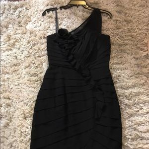 Max and Cleo - (6) One Shoulder Black Dress